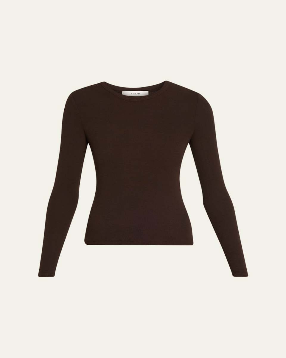The Long-Sleeve Ribbed Crewneck Top